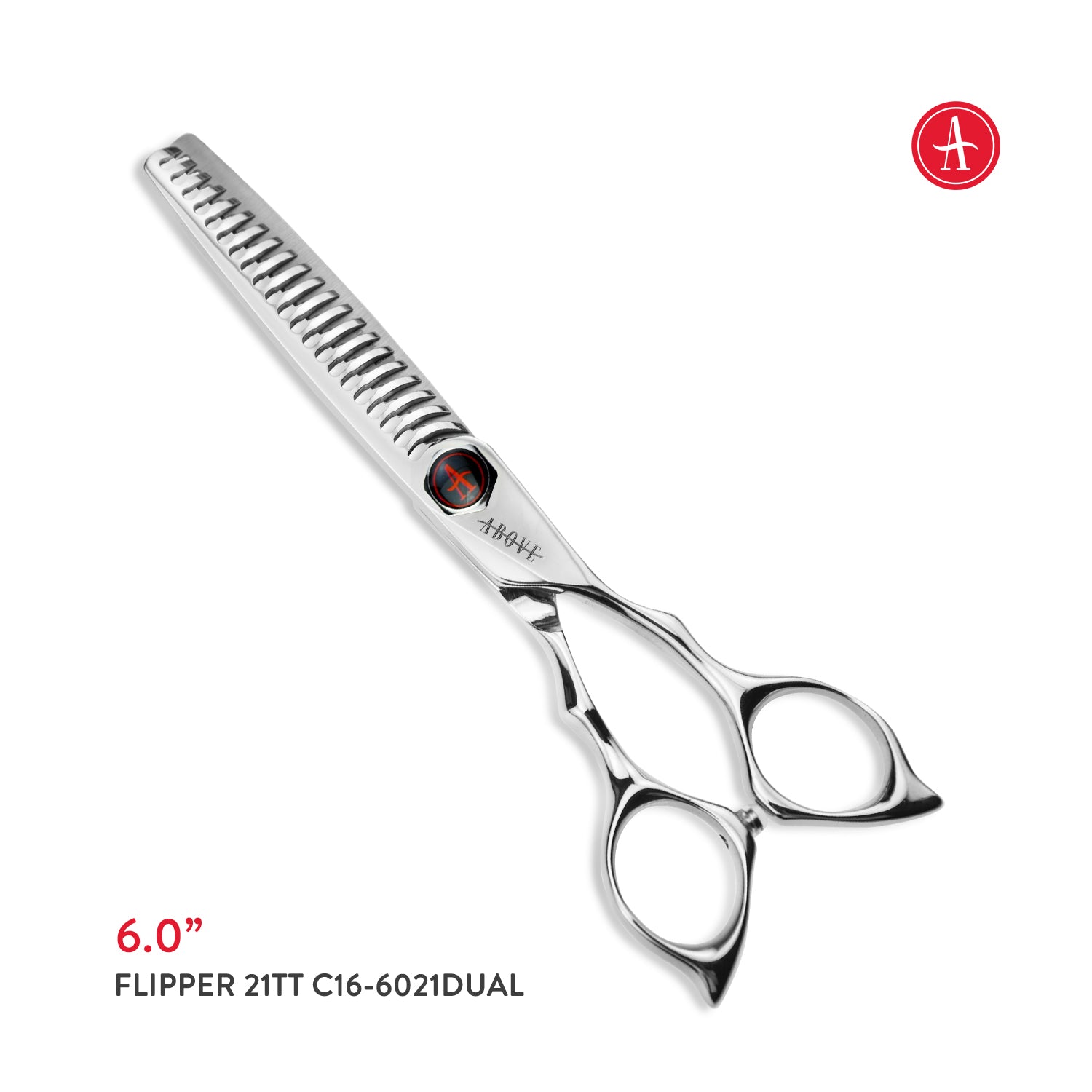 Above Flipper 21TT Dual Tooth Texturizing Shears