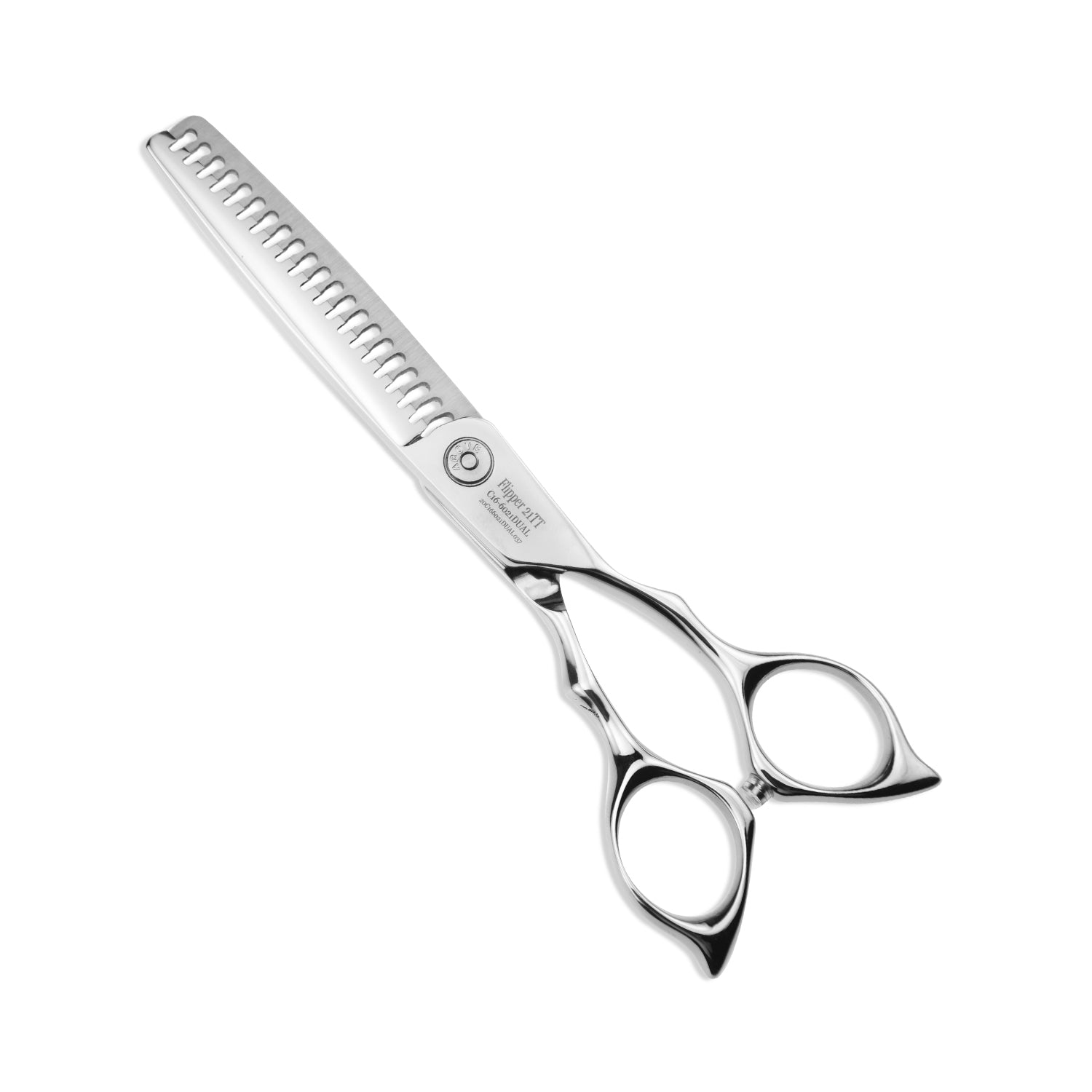 Above Flipper 21TT Dual Tooth Texturizing Shears